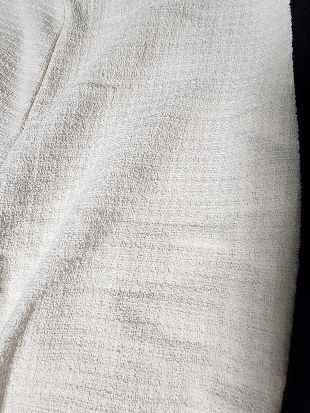 Able Cream Knit Wide-Leg Pants with Black Side Stripes - Picture 2 of 9